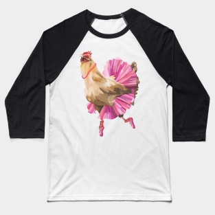 Fashionable 80's Chicken Baseball T-Shirt